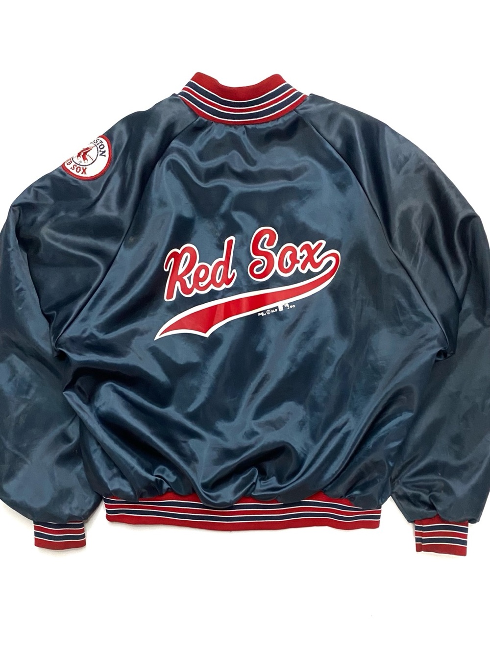 Vintage Chalk Line Boston Red Sox MLB Lined Satin Bomber Jacket Made In USA XL